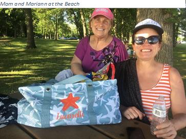 Mom and Mariann at the Beach