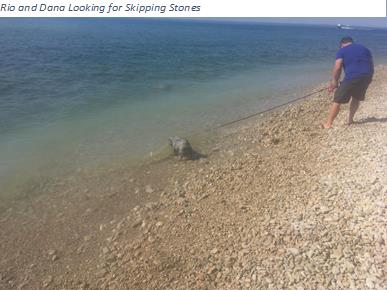 Rio and Dana Looking for Skipping Stones